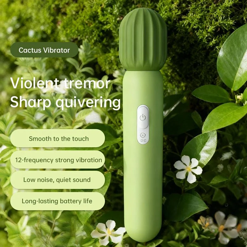 12 Kinds Vibration Frequencies Female Vibrators Cactus Appearance Silicone Material USB Rechargeable 100%