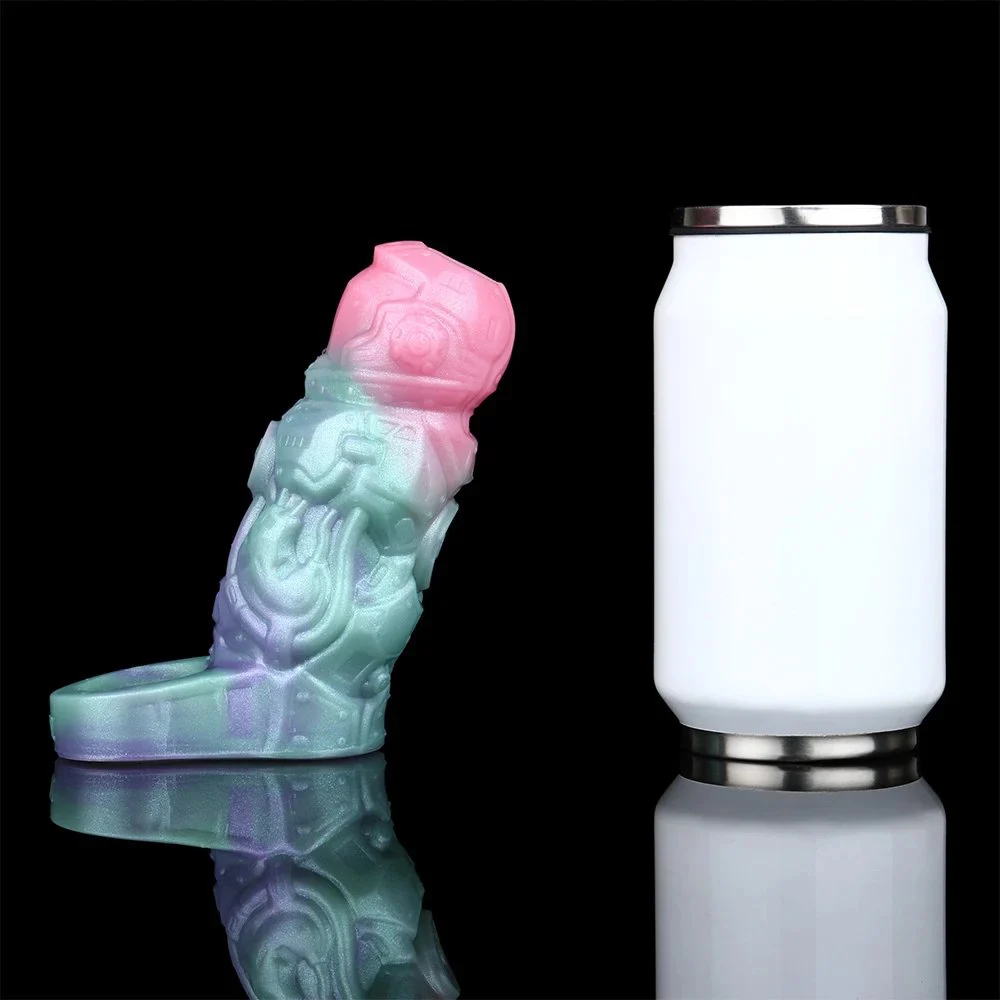 Galactic Charm Fantasy Monster Penis Soft Silicone Open Enlargement Sleeve Male Dildo Extender Sex Toy