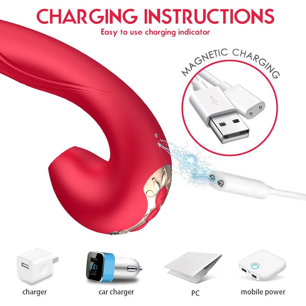 2 in 1Clitoral Stimulation Suction and Vibration Female Massage Masturbator Sex Toy for Women