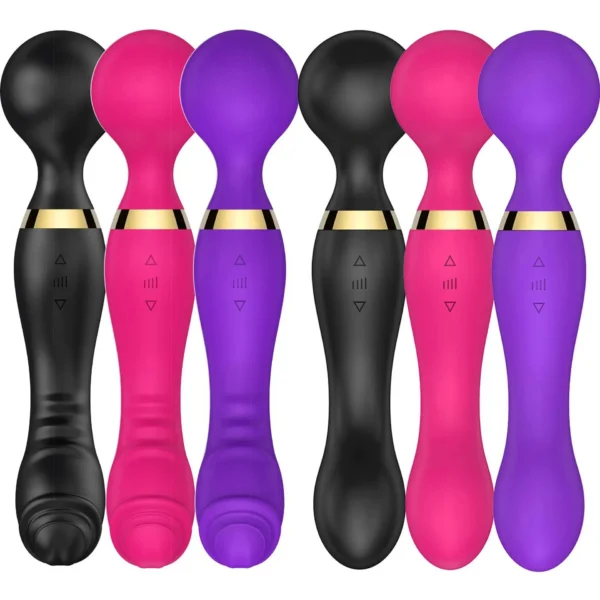 20 Modes Waterproof USB Handheld Sexual Tools Double Heads Body Massager Sex Toy AV Wand Vibrator for Women