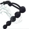 Adult Men Sex Toys Silicone Vibrating Anal Beads with Cock Ring Delay Time
