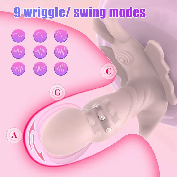 9 Swing Vibration Modes USB Charger New Pink Wearable Butterfly Panty Vibrator With Remote Sex Toys for Women