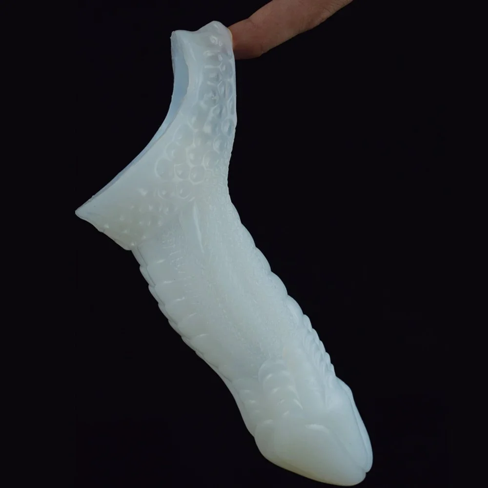 Liquid Silicone Cock Sleeve Reusable Male Condoms Colorful Animal Extender Penis Sleeve for Men Dildo