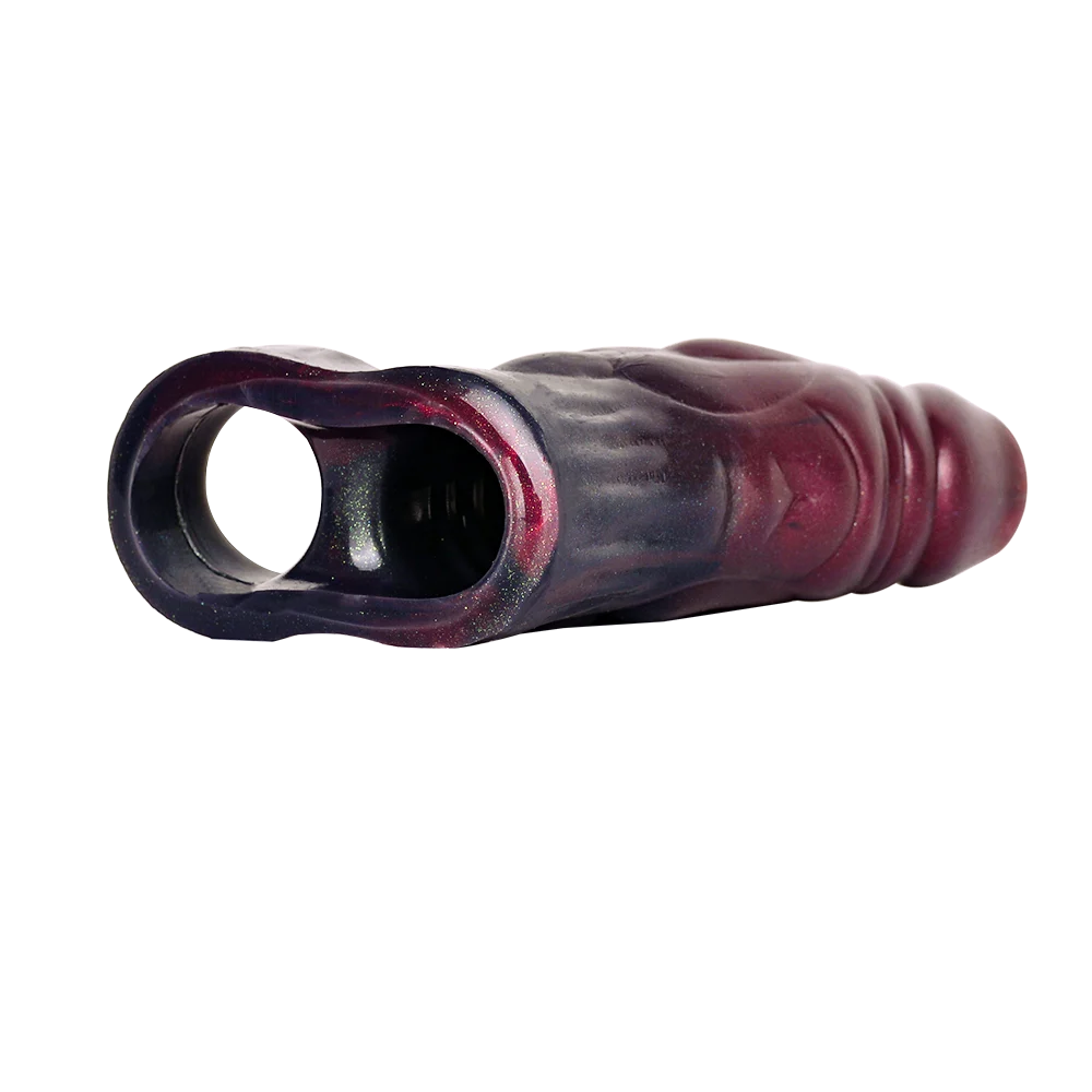 Ergonomic Design Penis Sleeve Reusable Elastic Delay Ejaculation Cock Inner Wall Thread Design Sex Toys for Men