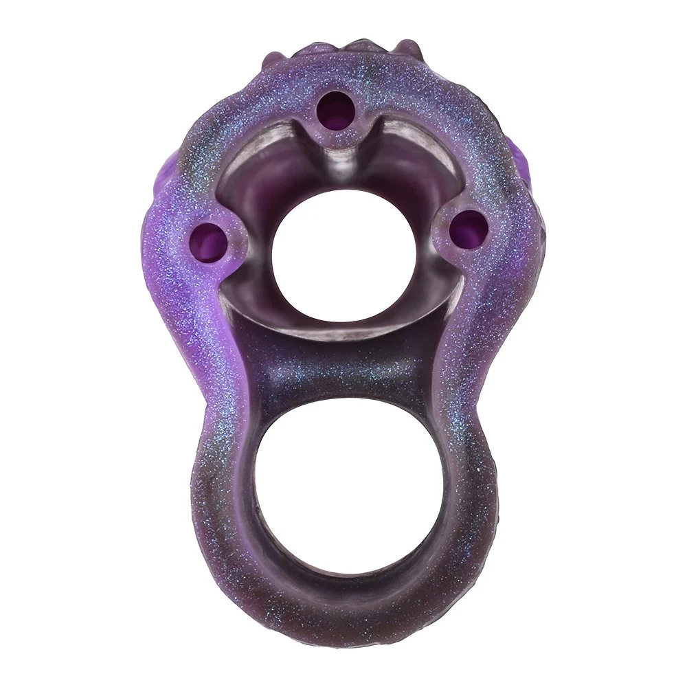 Fantasy Monster Penis Sleeve Amber Purple Enlarged Open Penis Sleeve Penis Enlargement Male Dildo Extender Sex Toys