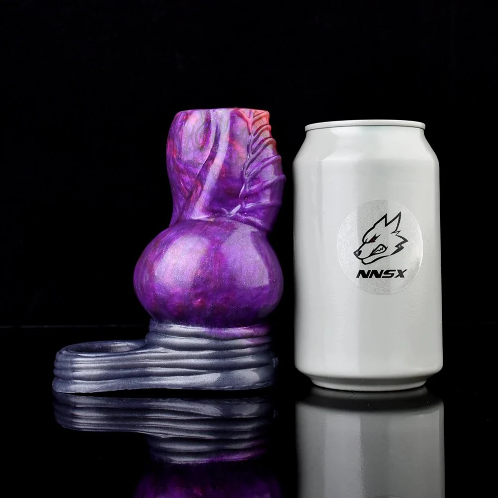 Male Silicone Dog Knot Soft Penis Condom Hollow Sex Toy for Men