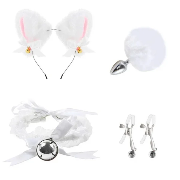 Sex Set Sexy Cat Female Sex Products Neck Rings Milk Clips Fun Toys