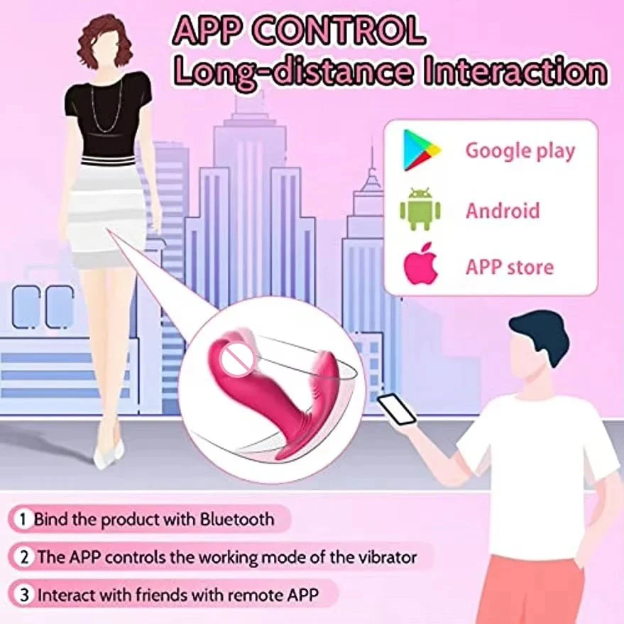 APP Vibrating Wiggling Wearable Clitoral G Spot Vibrator for Women Remote Control Perfect Fit Butterfly Panty