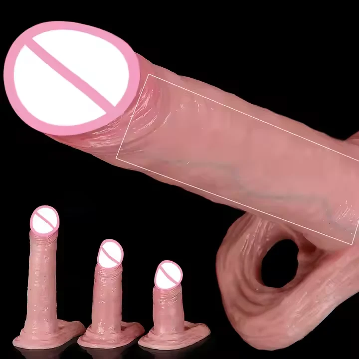 Realistic Penile Sheath 3 Different Sizes Male Wolf Braces for Men Condom Soft Liquid Silicone Waterproof IPX5 Adult Sex Toys