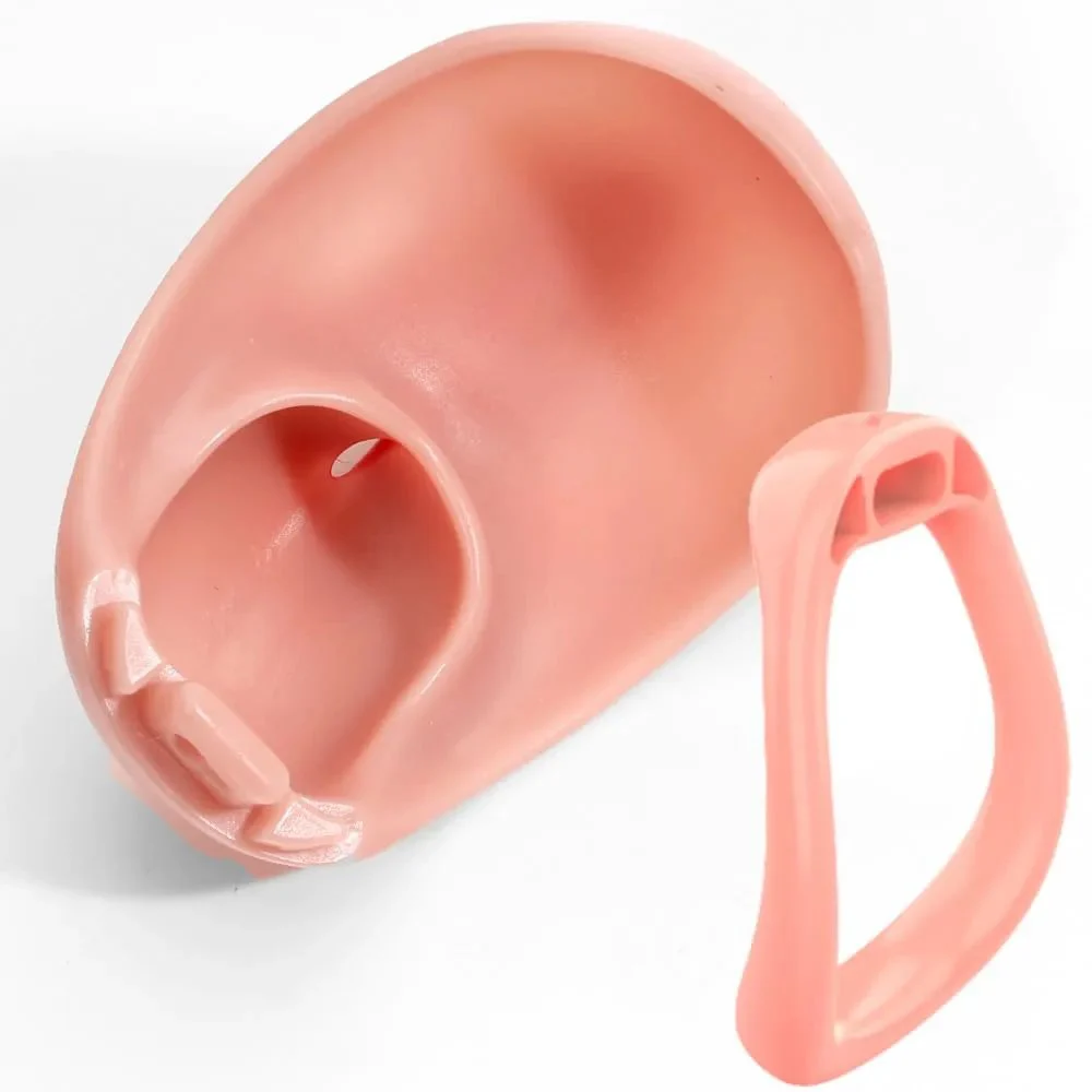 Male Chastity Belt-Waterproof Bondage Device Realistic Penis Cage Lock Adjustable Training for Games Gay for