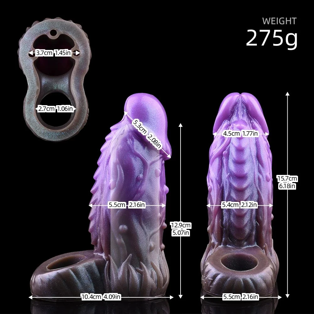 Monster Sleeve Girth Enhancer for Men, Reusable Pennis Sleeve Girth Enhancer for Men, Pennis Extender Sleeves Realistic
