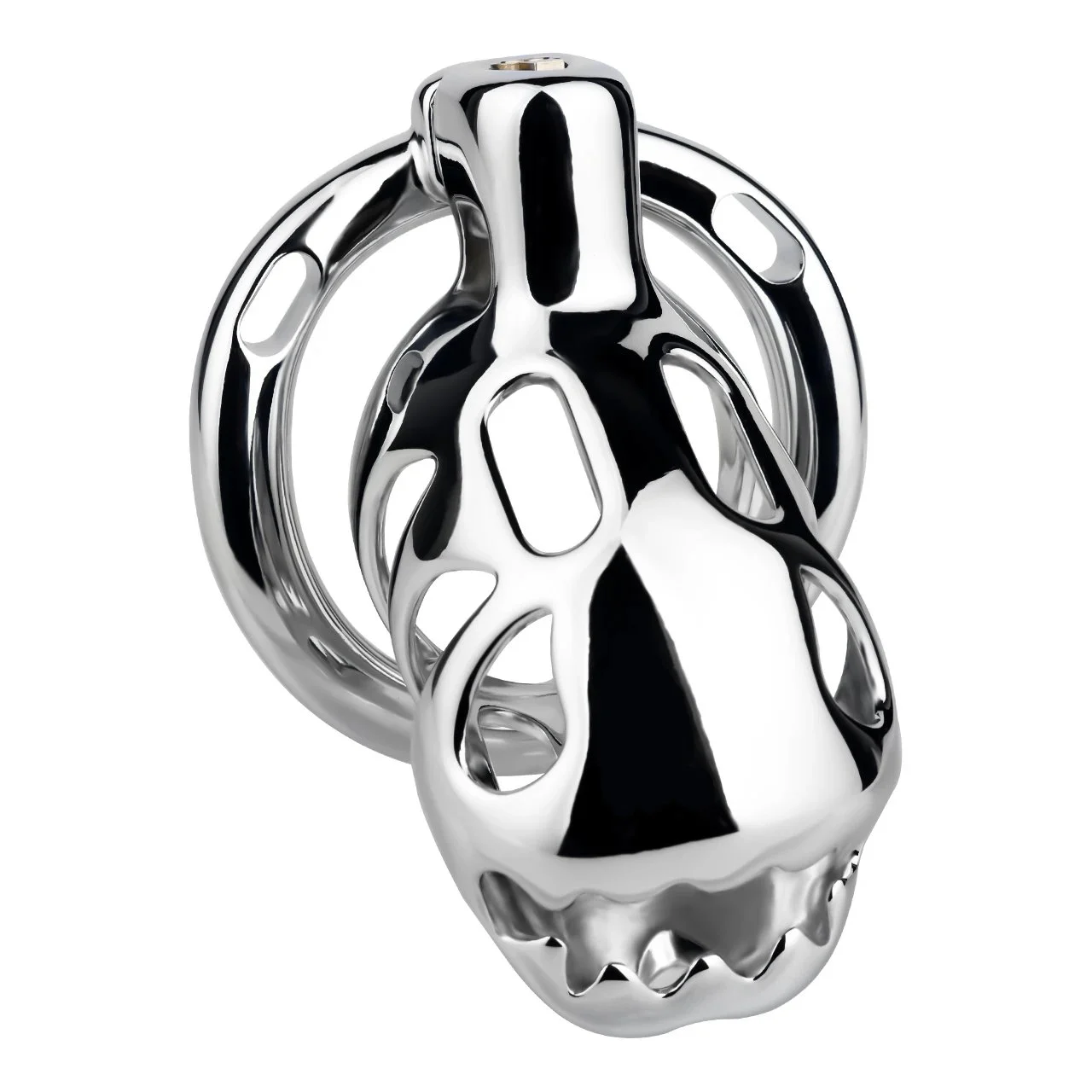 Male Chastity Cage with Belt & Invisible Lock - 4 Ring Sizes Metal Penis Cage Wearable Bondage Sex Toys Accessories for Men