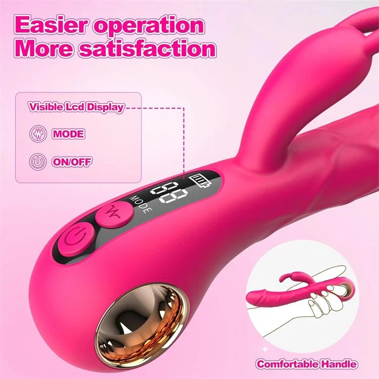 9 Modes Display Screen Clitoral Stimulator Rechargeable Rabbit Vibrator Sex Toy for Women