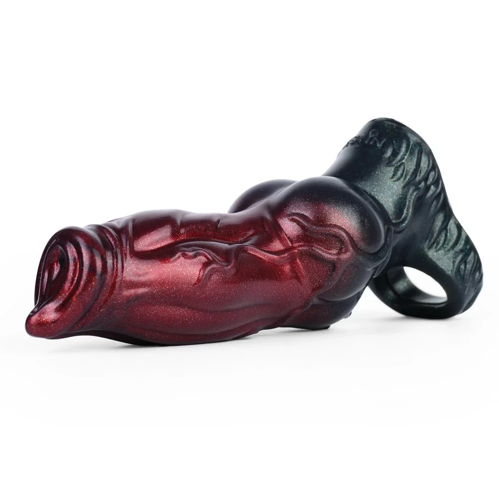 Medical Liquid Silicone Penis Sleeve G-spot Stimulator for Men Glans Massager