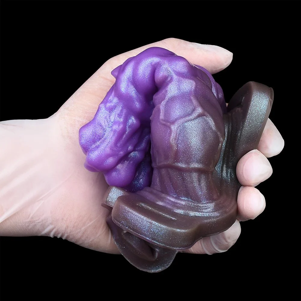 Monster Penis Extender Sleeve with Cock Ring Male Penis Sleeve Enlarger Silicone Adult Sex Toy, Knot Penis Sheath for Men