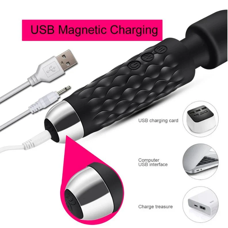 Female Masturbation 20 Modes Clitoris Stimulation Av Massager Wand Vibrator Sex Toys for Women