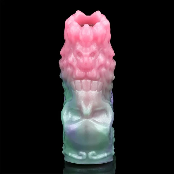 Fantasy Spore Bloom Hollow Penis Monster Cock Sleeve Soft Silicone Galactic Charm Color Sex Toys Dildo Sleeve for Male Sex