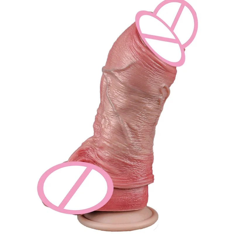 Double-opening Penis Enlargement Male Dildo Sleeve Soft Silicone Penis Sleeve with Precision Modeling to Simulate Skin Tone