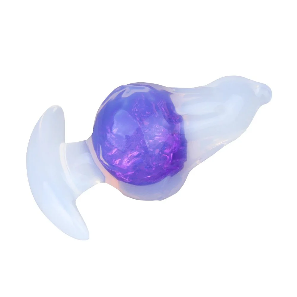 Transparent Crystal Silicone Anal Plug a Sex Toy with a Strong Sensation Suitable for Both Male and Female Anal Use