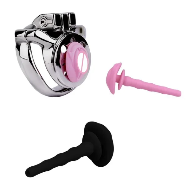 Male Penis Harness with Catheter Bdsm Chastity Cage for Sm Play to Adult Toys Stainless Steel Material