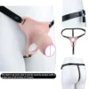Male Simulation Penis Chastity Pant Silicone Strap on Penis Cage Bondage Lock Male Sex Toys