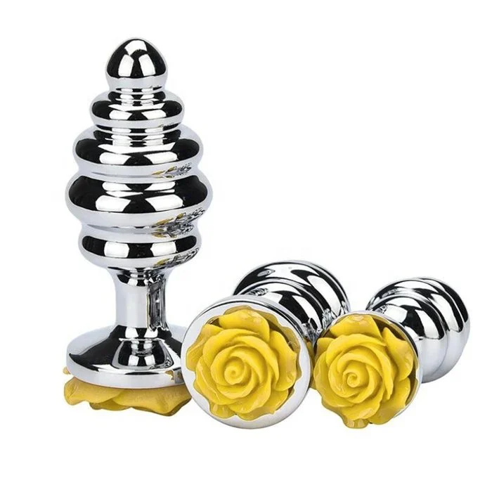 Twisted Stainless Steel Anal Plug Sex Toy for Men and Women's Anal Enjoymen