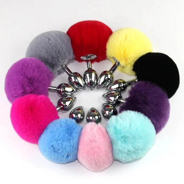 Various Colors Metal Butt Plug Sex Toys Anal Plug With Bunny Tail