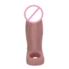 Male Penis Sleeve Silicone Penis Extender Reusable Realistic Penis Enlarger Delay Ejaculation Sex Toys