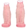 Open-ended Male Penis Extender with a Realistic Penis Sleeve Made of Safe Silicone for Enhanced Experience