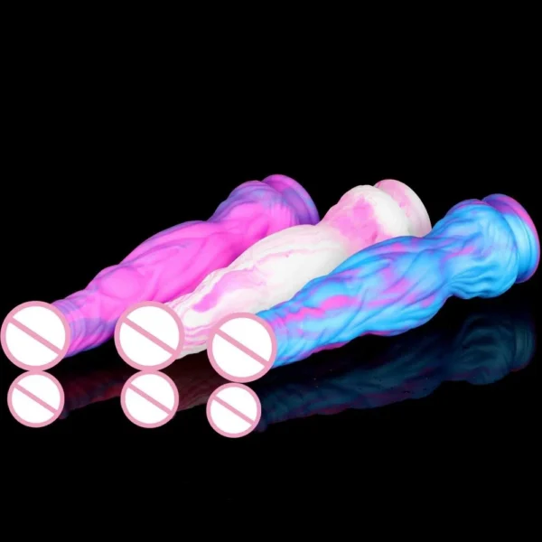 10 Inch Mix Color Liquid Silicone Huge Big Penis Monster Dragon Alien Male Dildo for Women Female Masturbation Adult Sex Product