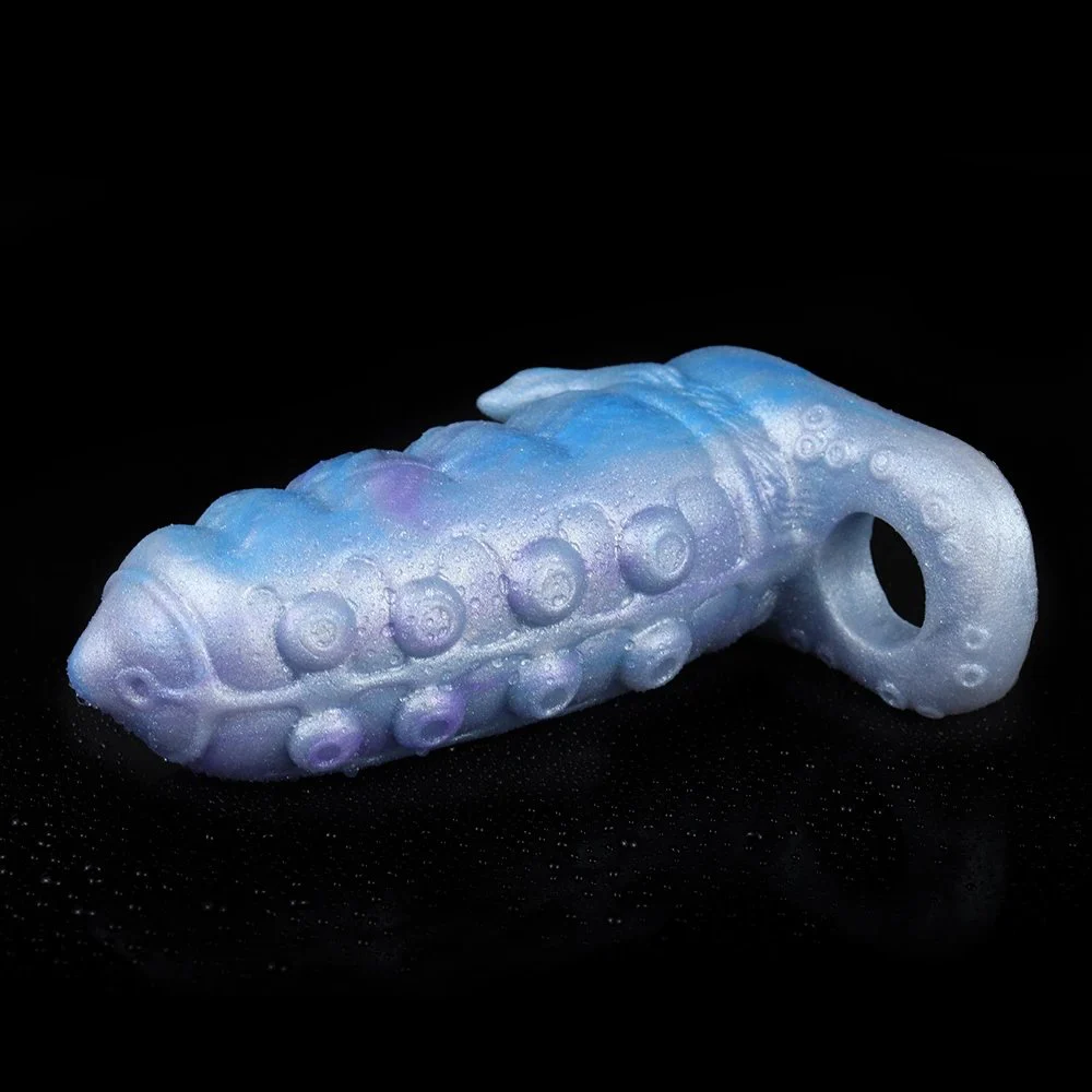 Octopus Suction Cup Sexy Platinum Silicone Dildo Spike Penis Sleeves Adult Toys