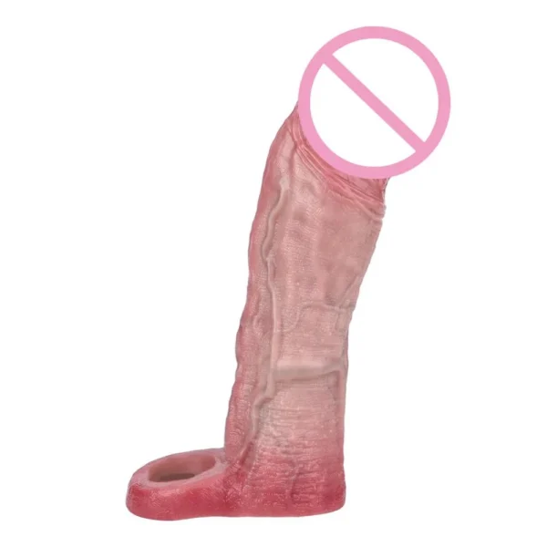 Multi-Types Skin Touch Hollow Dildo Silicone Male Dick Extender Realistic Delay Ejaculation Sex Toys for Men Couple Sex