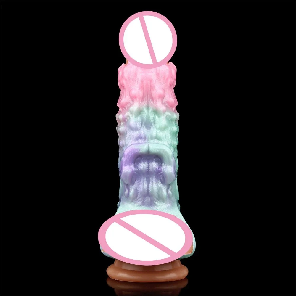 Fantasy Spore Bloom Hollow Penis Monster Cock Sleeve Soft Silicone Galactic Charm Color Sex Toys Dildo Sleeve for Male Sex