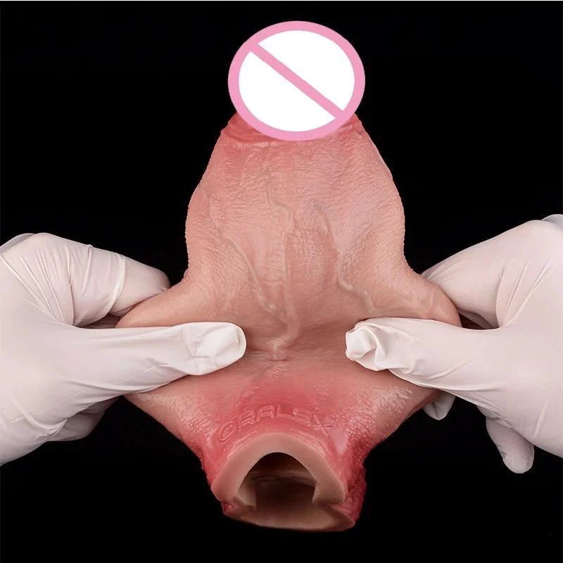 Penis Sleeve Silicone Dildo Enlarger Sex Toys for Men Adult Soft Realistic Cover Accessories for Penis Male Sex
