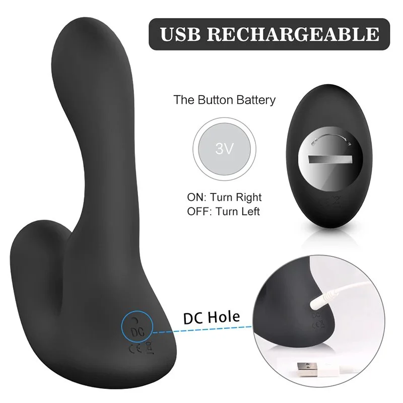 Wireless Remote Control Waterproof Anal Plug Silicone Vibrator Powerful Vibration Prostate Massager Masturbator