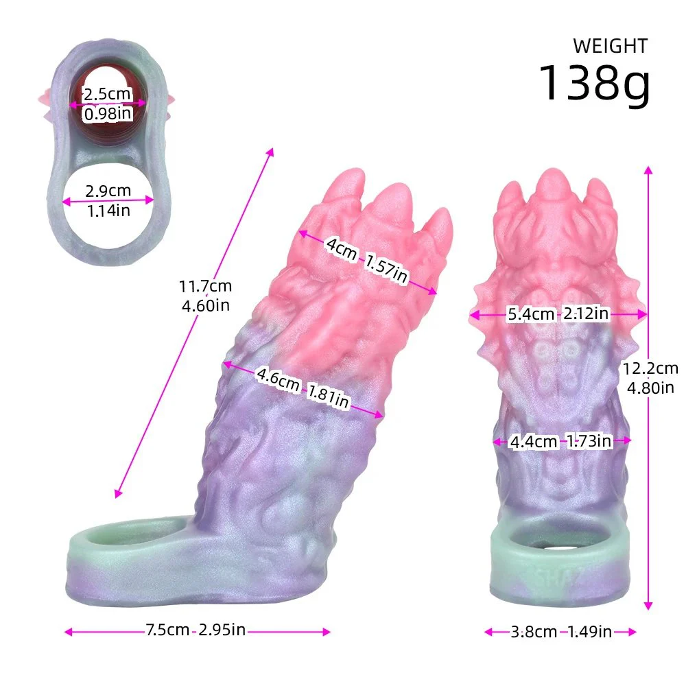 Open Design Male Penis ExtenderSilicone MaterialFantasy Series of Dildo CoversLightweight and Portable Adult Sex Toys