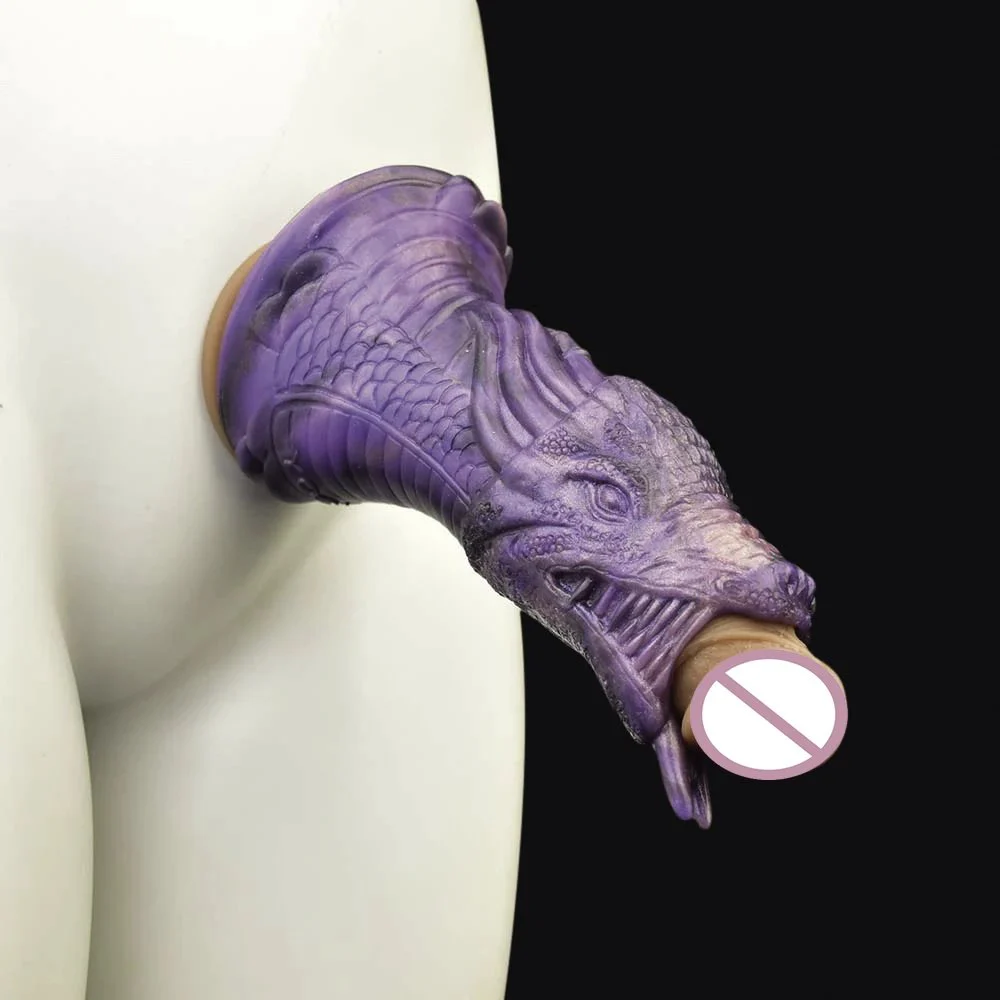 Male Penis Sleeve Silicone Cock Sleeve for Men Enlargement Time Delay Stretchy Loop Increase Length & Girth