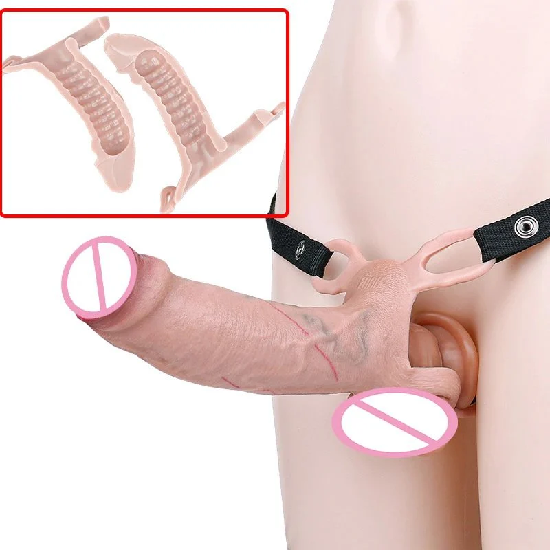 Large Size Penis Wear Self-Binding Rope Fixed Male Penis Extender Platinum Silicone Effective Penis Enlargement