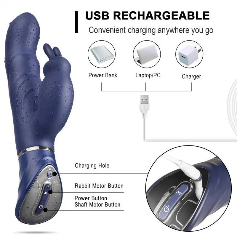 Aiersha Adult Products Female Rabbit Vibrator 7 Vibration Patterns Masturbation Sex Toy