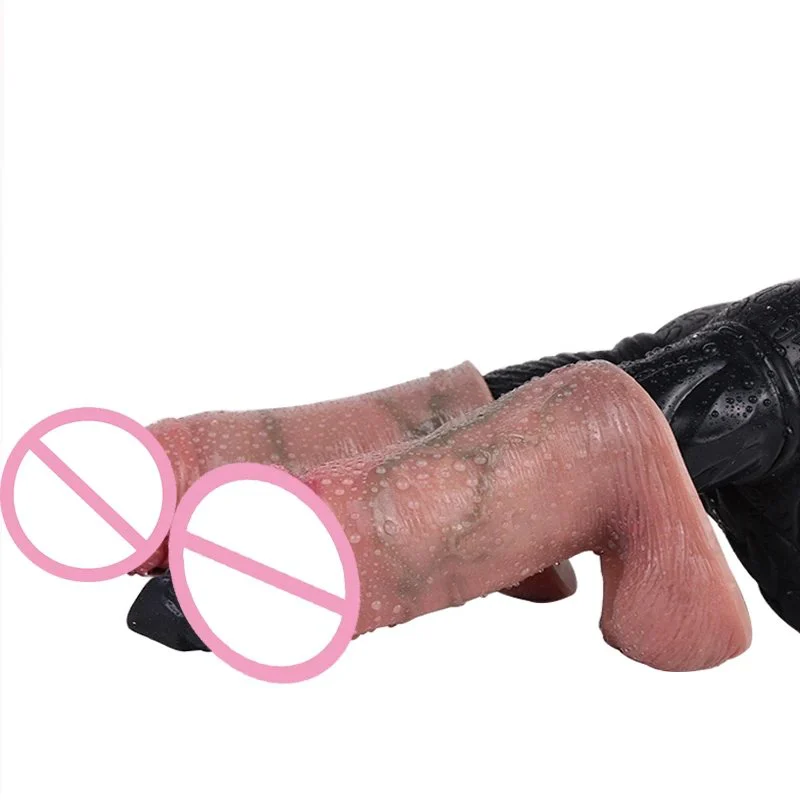 Liquid Silicone Realistic Penis Sleeve Extender Condoms Delay Ejaculation Ultrathin Penis Enlargement Sextoy for Men