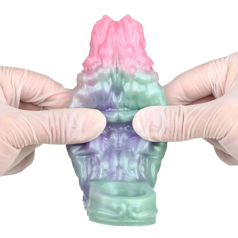Premium Silicone Male Penis Extender with Fantasy Series Opening Design Increases Penis Size Effectively