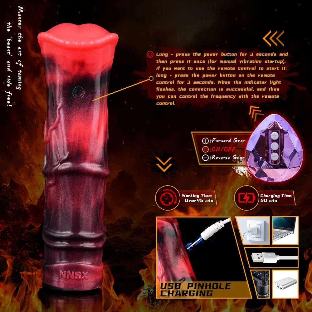 Horse Vibrating Penis Sleeve Cock Ring,Penis Ring Vibrator Extender for G Spot Stimulation,Couples Adult Sex Toys for Men