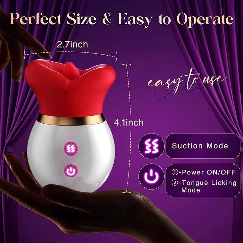 3 In1 Mouth Shaped Vibrator 10 Tongue Licking and Sucking Clit Sucking Vibrator Licking Vibrator Sex Toys for Woman