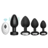 Silicone Flexible Remote Control Butt Anal Plug Vibrator Latex Waterproof for Men Women Unisex