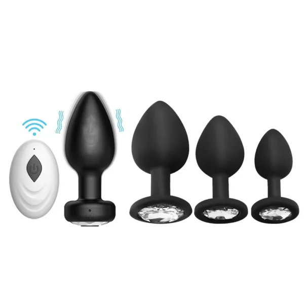 Silicone Flexible Remote Control Butt Anal Plug Vibrator Latex Waterproof for Men Women Unisex