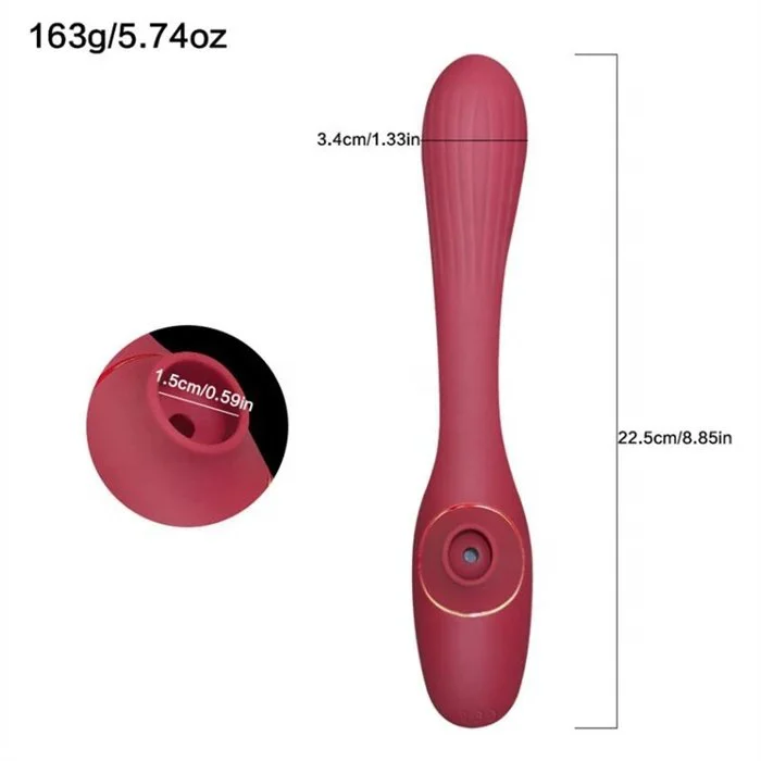 360 Degree Rotation Bendable Clitoris G-spot Sucking Vibrator for Women Sex Toys