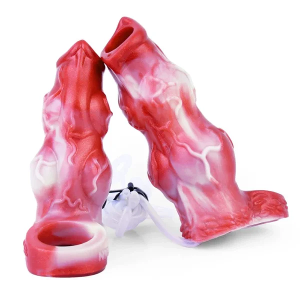Penis Enlargement Squirting Condom Delayed Ejaculation Cock New Penis Cover Reusable Dildo Cover Thick Extender Male Sex Toys