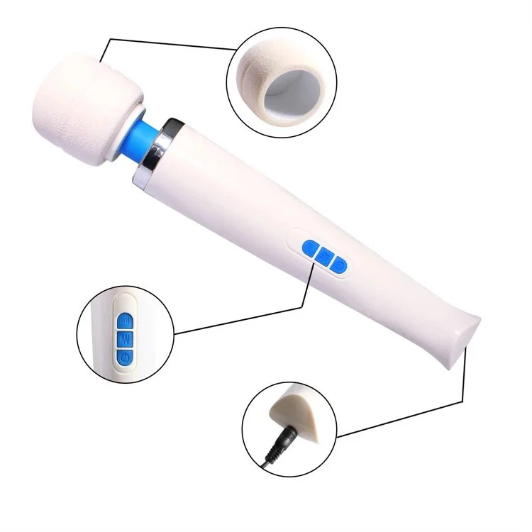 Adult Sex Toys USB 20 Speed Powerful White Big Size Full Body AV Wand Massager Vibrator