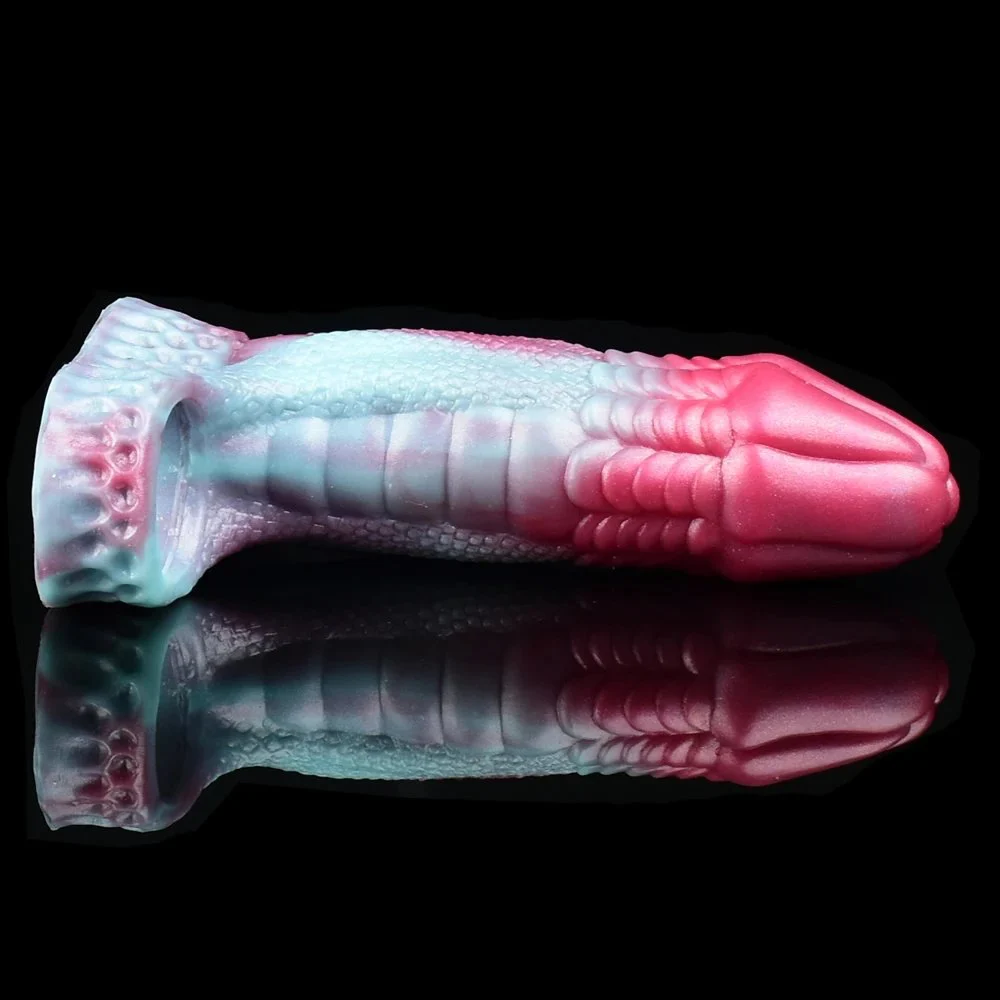 Fantasy Horse Penis Sleeve Gory Raw Meat Color Dick Enlargement & Extension Silicone Cock Sheath Sex Toys for Men