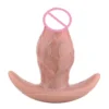 Silicone Lifelike Dildo Anal Plug with Anchor Shape Base Design Realistic Soft Anal for Outdoor Anal Play Sex Toy for Couple